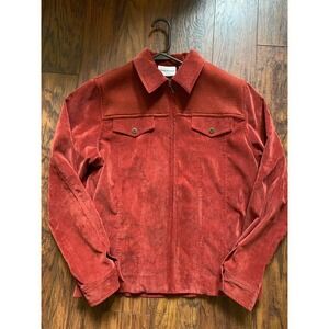 Alfred Dunner Cordoroy zip up jacket 10